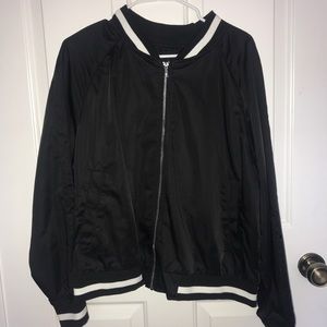 Black and White Bomber Jacket